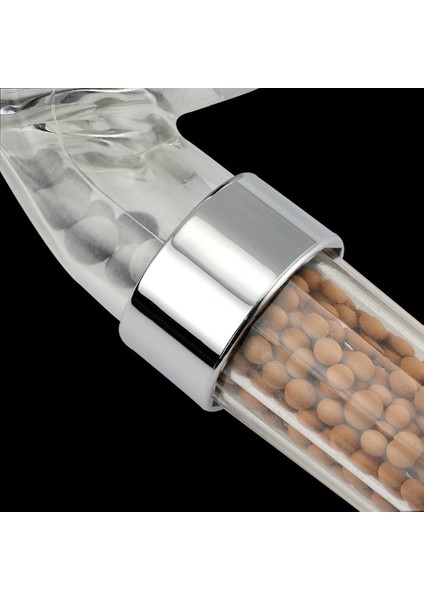 LED Negatif Iyon Duş Spa Duş Başlığı Basınçlı Su Tasarrufu Sıcaklık Kontrolü Üç Renkli Renk Değişimi El Yağmur Duşu