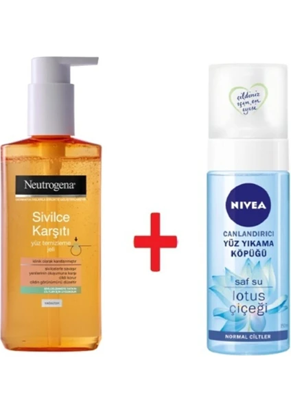 Yüz Temizleme Jeli+ Nivea Canlandırıcı Yüz Yıkama Köpüğü Lotus