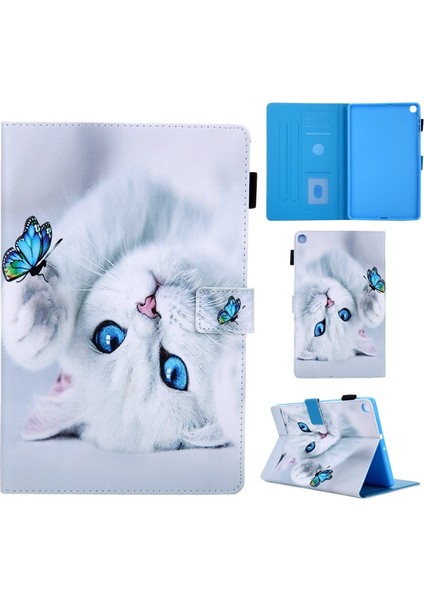 Galaxy Tab A 10.1 (2019) Için Cüzdan Işlevli Stand Kapaklı Tablet Kılıfı (Yurt Dışından)