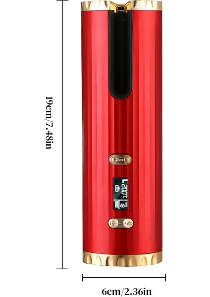 Akülü Otomatik Saç Bigudi Demir Kablosuz Curling Demir Bukleler Için Usb Şarj Edilebilir Hava Bigudi Dalgalar Lcd Ekran Seramik Kıvırcık | Curling Ütüler (Yurt Dışından)
