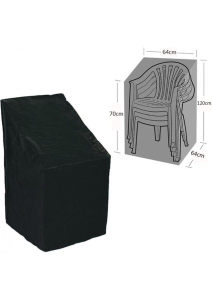 Su Geçirmez Bahçe Mobilya Kapağı, Mobilya Koruyucu Kılıf, Masa Bahçesi Kılıfı, Kanepeler, Uzanmış Koltuklar, Sandalye, Siyah 64 * 64 * 120 / 70Cm ---- (Yurt Dışından)