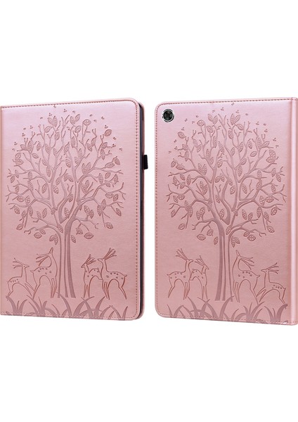 Lenovo M10 Plus / M10 Fhd Rel Için Geyik ve Ağaç Desenli Kılıf (Yurt Dışından)