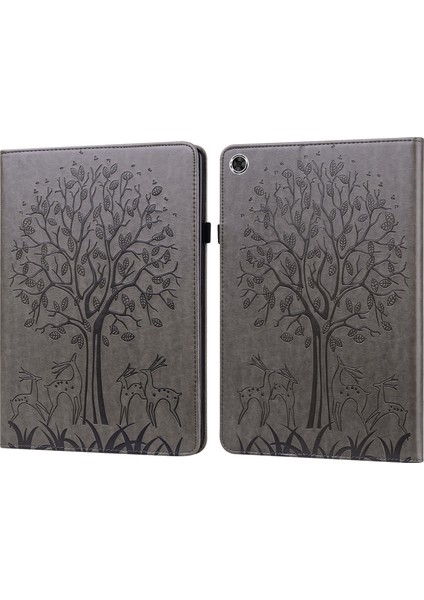 Lenovo M10 Plus / M10 Fhd Rel Için Geyik ve Ağaç Desenli Kılıf (Yurt Dışından)