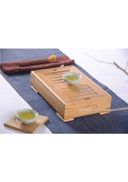 Bambu Çay Tepsisi Çin Çay Aksesuarları Yüksek Kaliteli Servis Gıda Kahve Çay Çatiye Tepsi Çay Servis Tepsi Seti | Çay Tepsileri (Yurt Dışından)