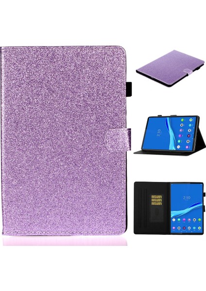Lenovo Tab M10 Artı TB-X606F Glitter Deri Kılıf Için (Yurt Dışından)