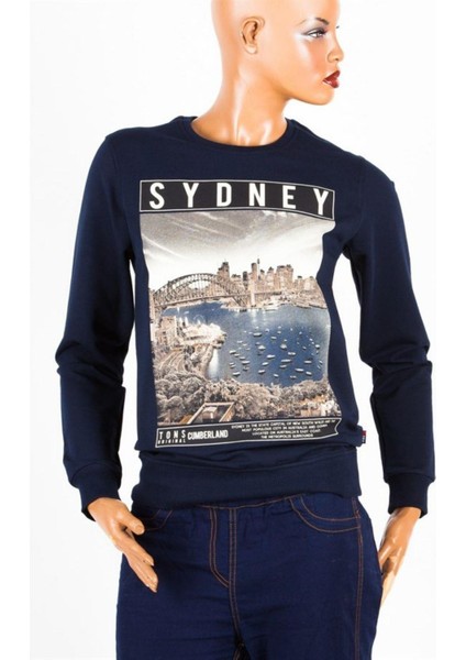 Sidney Unisex Pamuklu Slim Fit Sweatshirt Small