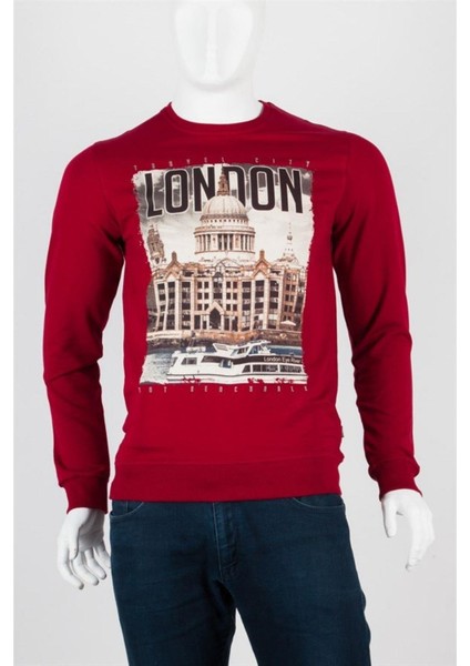 Londra Unisex Pamuklu Slim Fit Sweatshirt Large