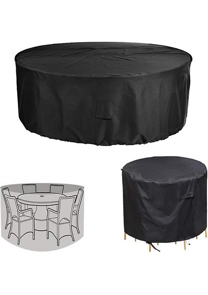 yuvarlak Mobilya Toz Geçirmez Ve Su Geçirmez Kapak, Açık Bahçe Masa Mobilya Koruyucu Kapak (102 * 45 Cm) (Yurt Dışından)