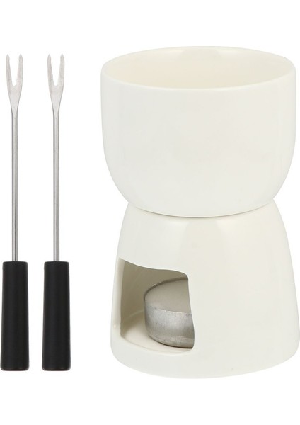 1 Takım Seramik Fondü Peyniri Eritme Pot Çikolata Eritme Soba Mutfak Gadget | Çatal (Yurt Dışından)