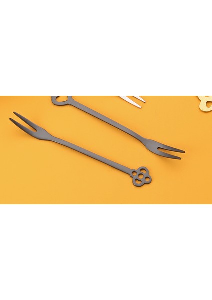 6 Adet Salata Meyve Çatalları Yaratıcı Tatlı Yemeği Salatası Çatal Kek Sofra Paslanmaz Çelik Ziyafet Parti Çatal Takım Dekorasyon Için | Forks (Siyah) (Yurt Dışından) modelleri