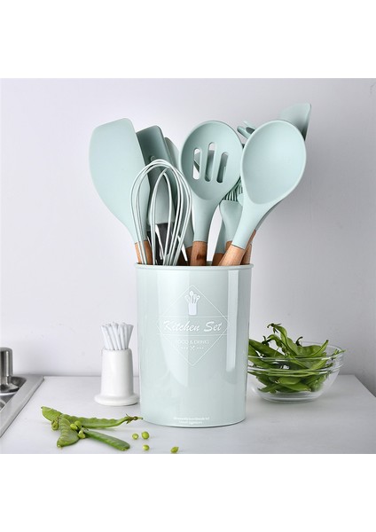 11 Adet Pişirme Araçları Set Silikon Mutfak Pişirme Eşyaları Size Size Saklama Kutusu İle Set Mutfak Takımsız Tencere Pişirme Aracı | Pişirme Aracı Setleri (Yurt Dışından)