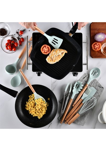 11 Adet Pişirme Araçları Set Silikon Mutfak Pişirme Eşyaları Size Size Saklama Kutusu İle Set Mutfak Takımsız Tencere Pişirme Aracı | Pişirme Aracı Setleri (Yurt Dışından)