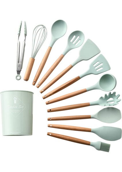 11 Adet Pişirme Araçları Set Silikon Mutfak Pişirme Eşyaları Size Size Saklama Kutusu İle Set Mutfak Takımsız Tencere Pişirme Aracı | Pişirme Aracı Setleri (Yurt Dışından)