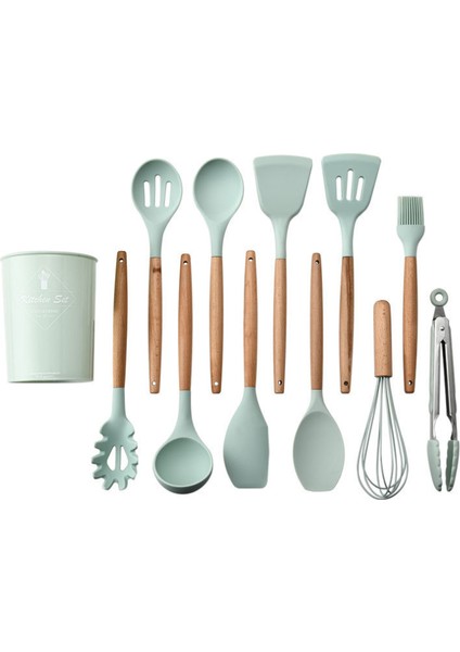 11 Adet Pişirme Araçları Set Silikon Mutfak Pişirme Eşyaları Size Size Saklama Kutusu İle Set Mutfak Takımsız Tencere Pişirme Aracı | Pişirme Aracı Setleri (Yurt Dışından)