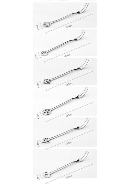 6 Parça Tatlı Yemek Bar Çatalları Set 2 Tines Meyve Salatası Çatal Çatal Sofra Takımı Yüksek Kalite Paslanmaz Çelik Ayna Parlatma | Salata Çatal | Fork Çatal Çatal Çatal (Yurt Dışından)