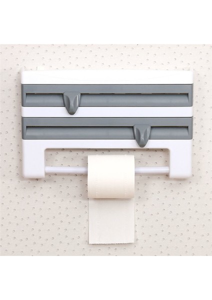 çok Fonksiyonlu Mutfak Depolama Organizatör Asmak Cling Film Kesici Teneke Folyolar Rulo Dağıtıcı Kağıt Havlu Tutucu Şişe Raf Raf | Plastik Wrap Dispenserler (Yurt Dışından)