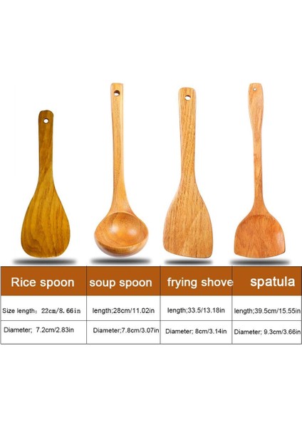4 Adet / Takım Sağlık Bambu Ahşap Wok Kürekler Oluklu Spatula Kaşık Karıştırma Tutucu Pişirme Eşyaları Yemeği Mutfak Kürek Malzemeleri | Pişirme Aracı Setleri (Yurt Dışından)