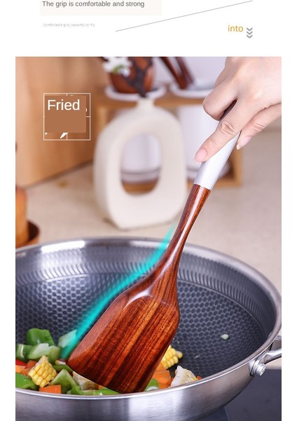 1 Adet Katı Ahşap Pişirme Aracı Seti Çevre Dostu Spatula Pirinç Kepçe Çevre Koruma Sofra Ev Mutfak Malzemeleri | Pişirme Aracı Setleri (Yurt Dışından)