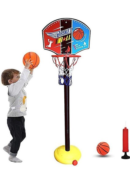 Sanlindoubackdrop Basketbol Hoop Raf Eğitici Çocuklar Çocuk Oyuncakları Oyuncak Topları Açık Kapalı Eğlenceli Spor Standı Kumaş Net Gol (Yurt Dışından)