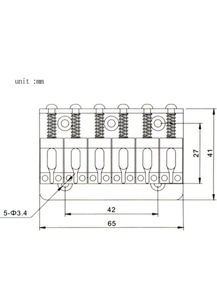 65MM 6 Eyer Dizeleri Set Elektro Gitar Köprüsü ile Vidalar Anahtarı Siyah( Yurt Dışından)