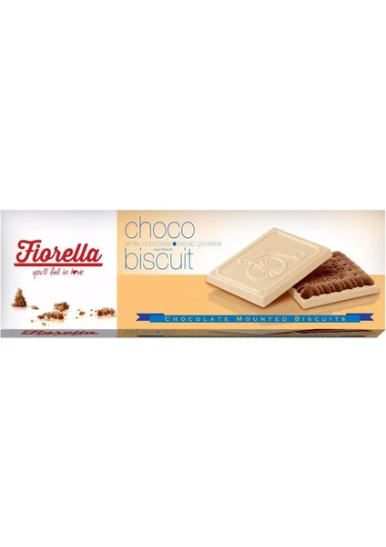 Fiorella Chocobiscuit Beyaz Çikolatalı Kakaolu Bisküvi 102 Gr. 1 Adet