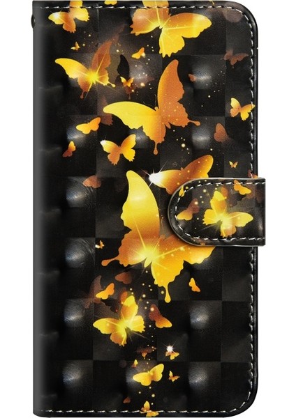 Galaxy S10 Plus Için Desenli Baskılı Cüzdan Işlevli Stand Kapaklı Pu Deri Telefon Kılıfı (Yurt Dışından)