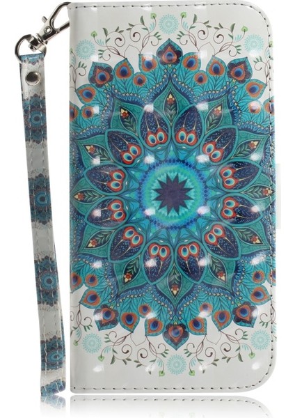 Galaxy A50 Için Desenli Baskılı Cüzdan Işlevli Stand Kapaklı Pu Deri Telefon Kılıfı (Yurt Dışından)