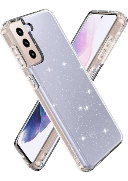 Galaxy S21 + 5g Için Renkli Parıltılı Toz Kaplamalı Tpu Telefon Kılıfı (Yurt Dışından)