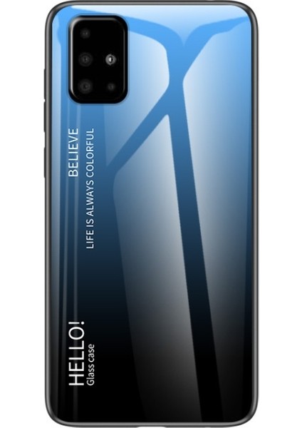 Galaxy A51 Için Gradyan Renkli Temperli Cam + Pc + Tpu Telefon Kılıfı (Yurt Dışından)