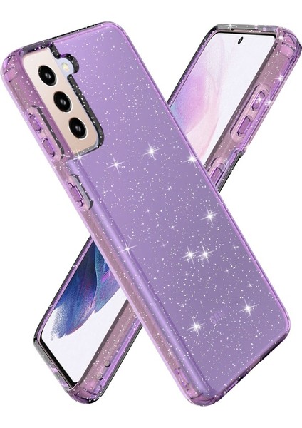 Galaxy S21 + 5g Için Renkli Parıltılı Toz Kaplamalı Tpu Telefon Kılıfı (Yurt Dışından)