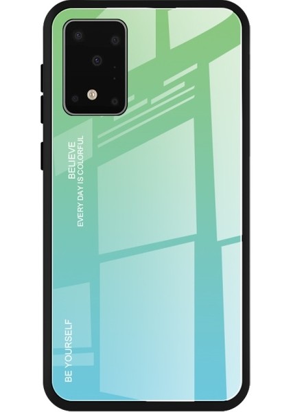 Galaxy S20 Plus / S20 Plus 5g Için Gradyan Renkli Temperli Cam + Pc + Tpu Telefon Kılıfı (Yurt Dışından)