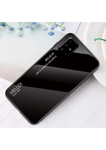 Galaxy A51 Için Gradyan Renkli Temperli Cam + Pc + Tpu Telefon Kılıfı (Yurt Dışından)