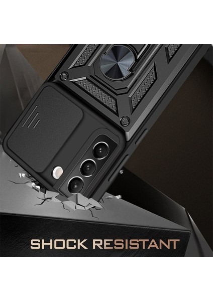 Galaxy S22 5g Için Sert Pc + Tpu Kamera Korumalı Destek Halkalı Telefon Kılıfı (Yurt Dışından) fırsatları