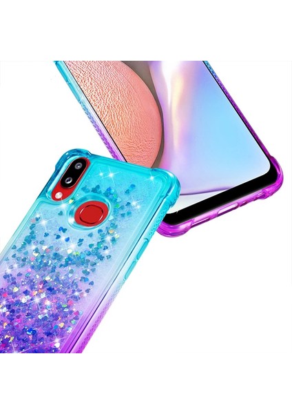 Galaxy A10S Için Gradyan Renkli Parıltılı Dört Köşe Korumalı Tpu Telefon Kılıfı (Yurt Dışından) fırsatları