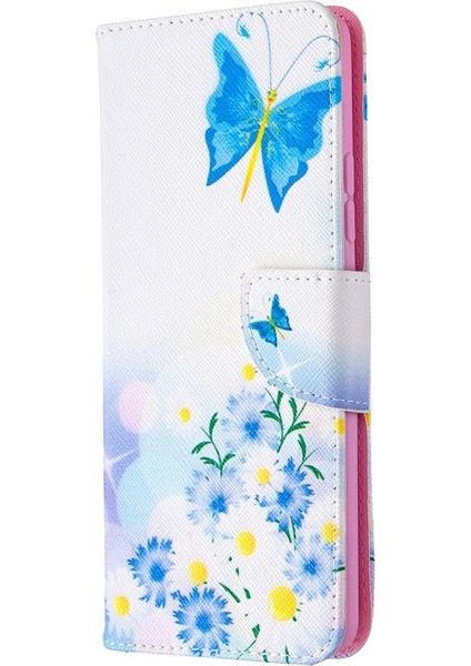 Galaxy A42 5g Için Desenli Baskılı Cüzdan Işlevli Stand Kapaklı Pu Deri Telefon Kılıfı (Yurt Dışından)