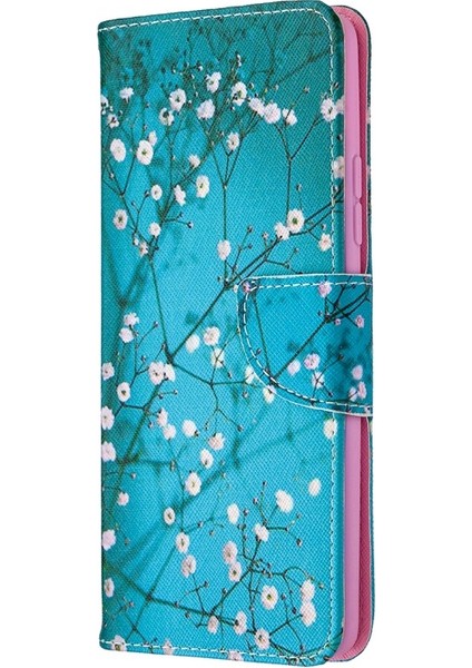 Galaxy A42 5g Için Desenli Baskılı Cüzdan Işlevli Stand Kapaklı Pu Deri Telefon Kılıfı (Yurt Dışından)