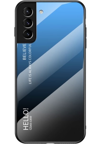 Galaxy S22 5g Için Gradyan Renkli Temperli Cam + Pc + Tpu Telefon Kılıfı (Yurt Dışından)