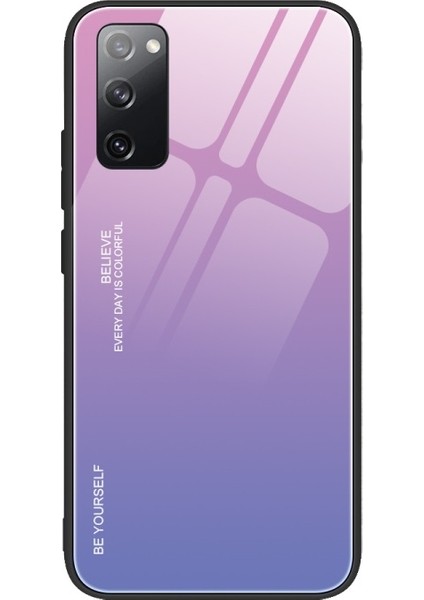Galaxy S20 Fe / S20 Fan Edition / S20 Fe 5g / S20 Fan Edition 5g Için Gradyan Renkli Temperli Cam + Tpu Telefon Kılıfı (Yurt Dışından)