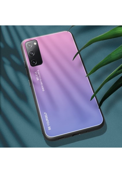 Galaxy S20 Fe / S20 Fan Edition / S20 Fe 5g / S20 Fan Edition 5g Için Gradyan Renkli Temperli Cam + Tpu Telefon Kılıfı (Yurt Dışından)
