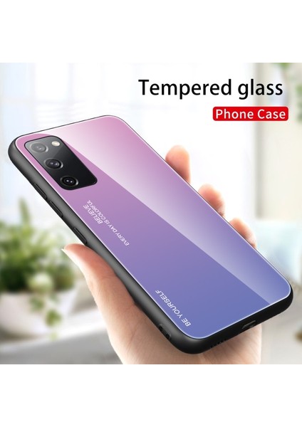 Galaxy S20 Fe / S20 Fan Edition / S20 Fe 5g / S20 Fan Edition 5g Için Gradyan Renkli Temperli Cam + Tpu Telefon Kılıfı (Yurt Dışından)