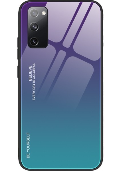 Galaxy S20 Fe / S20 Fan Edition / S20 Fe 5g / S20 Fan Edition 5g Için Gradyan Renkli Temperli Cam + Tpu Telefon Kılıfı (Yurt Dışından)