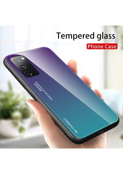 Galaxy S20 Fe / S20 Fan Edition / S20 Fe 5g / S20 Fan Edition 5g Için Gradyan Renkli Temperli Cam + Tpu Telefon Kılıfı (Yurt Dışından) modelleri