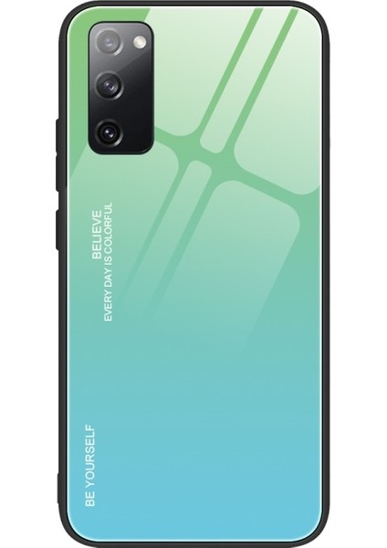 Galaxy S20 Fe / S20 Fan Edition / S20 Fe 5g / S20 Fan Edition 5g Için Gradyan Renkli Temperli Cam + Tpu Telefon Kılıfı (Yurt Dışından)