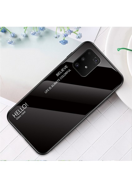 Galaxy A91 / S10 Lite Için Gradyan Renkli Temperli Cam + Pc + Tpu Telefon Kılıfı (Yurt Dışından)