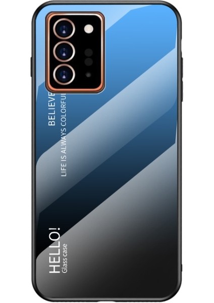Galaxy Note 20 Ultra Için Gradyan Renkli Temperli Cam + Pc + Tpu Telefon Kılıfı (Yurt Dışından)