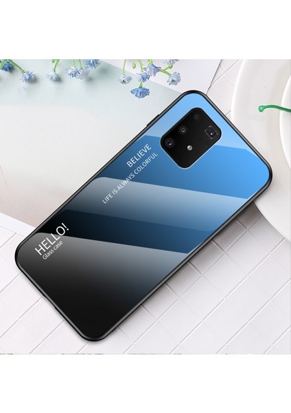 Galaxy A91 / S10 Lite Için Gradyan Renkli Temperli Cam + Pc + Tpu Telefon Kılıfı (Yurt Dışından)