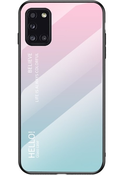 Galaxy A31 Için Gradyan Renkli Temperli Cam + Pc + Tpu Telefon Kılıfı (Yurt Dışından)