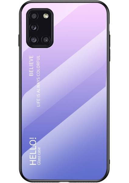 Galaxy A31 Için Gradyan Renkli Temperli Cam + Pc + Tpu Telefon Kılıfı (Yurt Dışından)