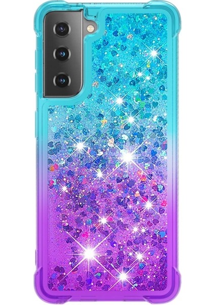 Galaxy S21 + 5g Için Gradyan Renkli Parıltılı Dört Köşe Korumalı Tpu Telefon Kılıfı (Yurt Dışından) fiyatları