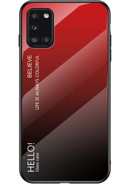 Galaxy A31 Için Gradyan Renkli Temperli Cam + Pc + Tpu Telefon Kılıfı (Yurt Dışından)